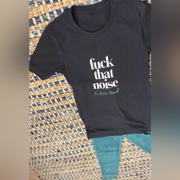 Fuck That Noise In Your Head Yoga Bitch Buttery Soft Loose Fit Tee NWT - Picture 4 of 16